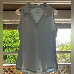 Adidas golf shirt sleeveless blue